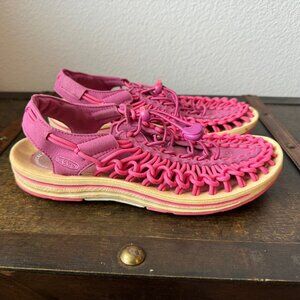 Keen Uneek Dahlia Mauve Fisherman Sport Sandals Women's Size 7.5.
